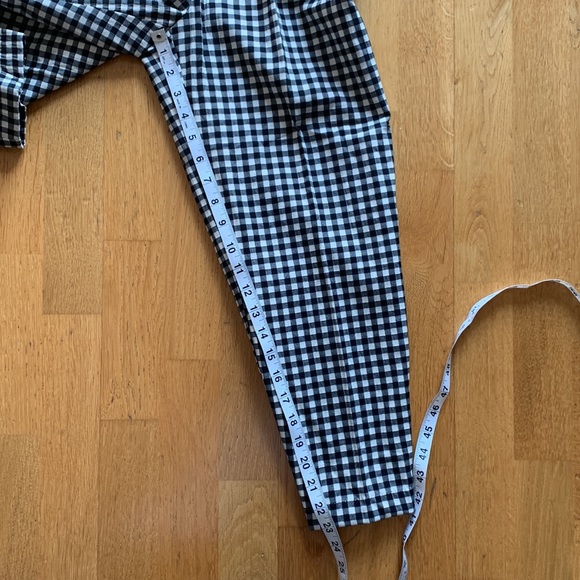 Zara tailored checked tapered pant with belt - Picture 5 of 7